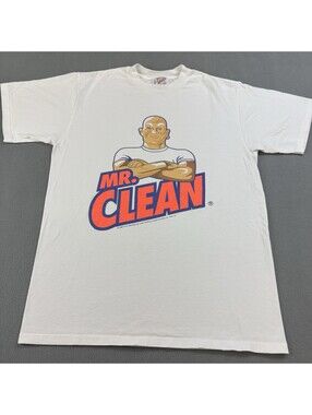 Vintage 90s 1996 Mr Clean Promo T Shirt Size Large White